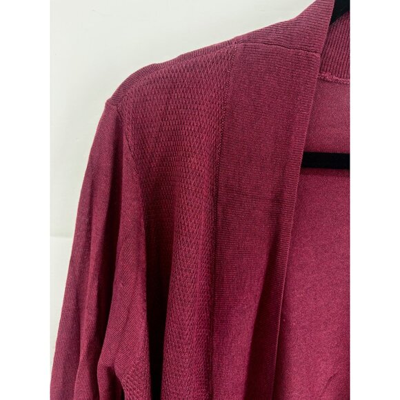Addition Elle Plus Size Longline Cardigan Sweater Plus Size 1X Wine Color New - Picture 3 of 4